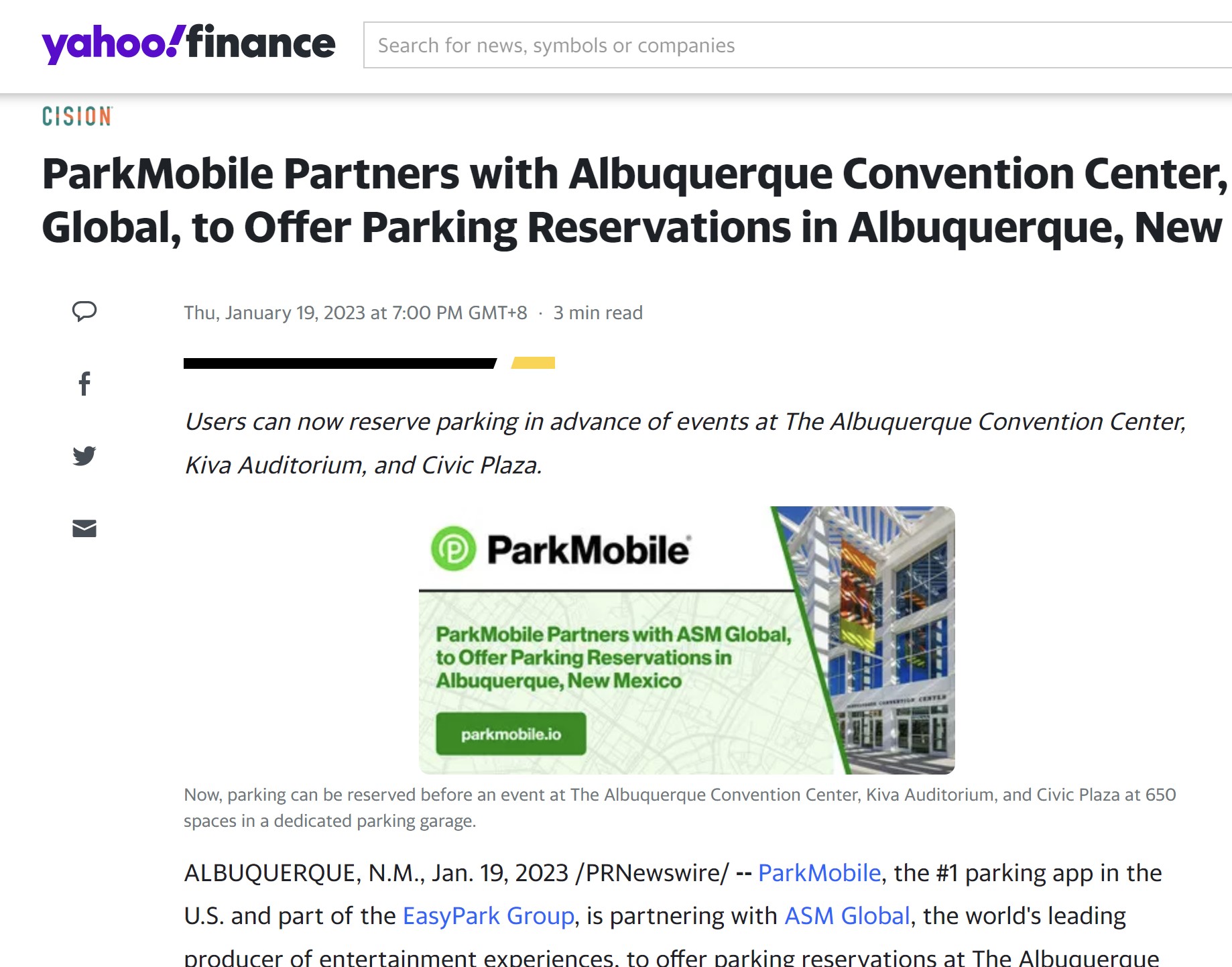 in the news parkmobile
